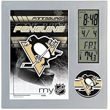 PITTSBURGH PENGUINS LCD DESK CLOCK ALARM PHOTO FRAME