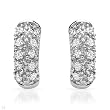 CHATEAU DARGENT Pleasant Earrings With Genuine Crystals Made of 925 Sterling silver Length 12mm