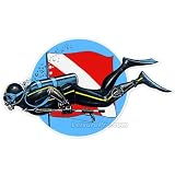 Swimming Diver Sticker 10 &acute; Length - B0000DYSNP