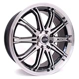 15x6.5 BWT Tuner (Black Machined) Wheels Rims 5x100 114.3 (4S56T04385) by BWT