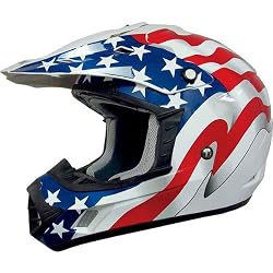 AFX Freedom Adult FX-17 Off-Road Motorcycle Helmet w/ Free B&F Heart Sticker Bundle - White