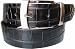 Belt by Ardente, Made in Italy, Black, brown embossed alligator grain, Clip-On Nickel Silver Buckle, 35mm (1-3/8 Wide) - Style 358459