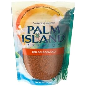 Palm Island Premium Red Gold Volcanic Clay Sea Salt, 6-Ounce Pouch (Pack of 6)