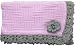 Handmade Soft Baby Chemille Blanket - Pink with Cotton Hand-crocheted Border