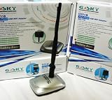 GSKY 最新・最上位機 GS-28USB-50 (with 5dBi dipole antenna) 【GS-27USBの後継/上位機】 1000mWウルトラハイパワーUSB無線LAN WiFi Adapter 台湾GSKY正規品(Made in Taiwan)