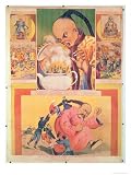 Comic Russian Poster Satirizing the Europeans in China, Printed in Moscow, Russia, 1900 Art Giclee Poster Print by Russian School, 18x24