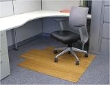 Anji Mountain Roll-Up Bamboo Chair Mat Office - Natural 44 x 52
