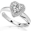 3/4ct TW Heart-Shaped Diamond Engagement Ring in 14kt White Gold