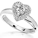 3/4ct TW Heart-shaped Diamond Engagement Ring in 14Kt White Gold 3/4ct TW Heart-shaped Diamond Engagement Ring in 14Kt White Gold
