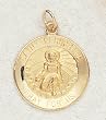14 kt Gold Religious Medal - St. Peregrine - In a Premium Black Box