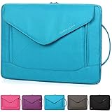 BRINCH&reg; Fashion Durable Envelope Nylon Fabric 15 - 15.6 Inch Laptop / Notebook / Macbook / Ultrabook / Tablet Computer Bag Shoulder Carrying Envelope Case Pouch Sleeve With Shoulder Strap Pockets and Card Slots (Blue)