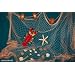 10 X 8 Ft New Decorative Fish Net, Fishing Net, Seashells, Lobster, Rope, Floats for Nautical Decor Display