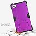 SKYLMW iPhone 4 Case, iPhone 4S Case, Powerful Protection [Built in Kickstand], Hybrid Hard Soft Durable Bumper Case Armor Case Back Cover Case for Apple iPhone 4 4S Purple