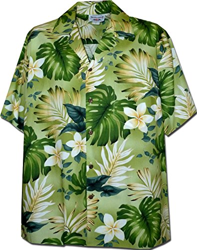 Pacific Legend Tropical Floral Monstera and Plumeria Hawaiian Shirt