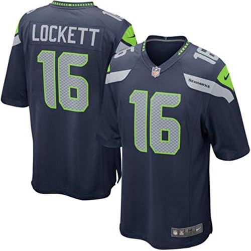 Tyler Lockett 16 Player Youth Short Sleeve T-Shirt 2016-17 Season Game Jerseys Navy Size Yth M