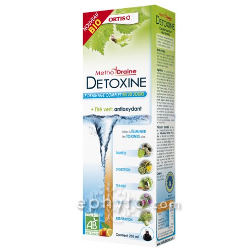 Ortis - Methoddraine detoxine bio pêche-citron - 250 ml flacon - Le drainage efficace et tout en dou