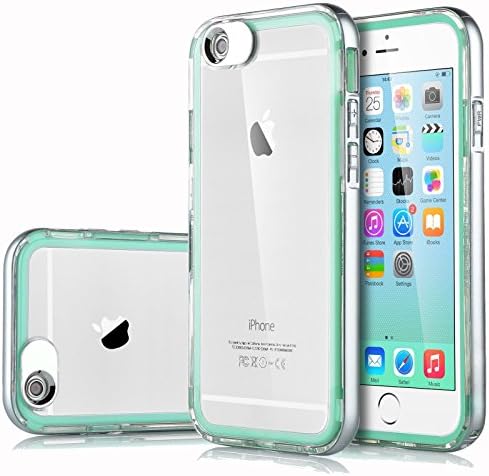 iPhone 5 / 5S Case, Ovis Ultra Thin Clear Crystal LED Incoming Call Blink Flash Night Glow Rubber Hybrid Bumper Luminous Case Cover For iPhone 5 / 5S - Mint Green