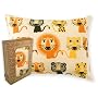 Pixel Organics Organic Pillow Case in "Lions, Tiger, and Kitten . . .Oh My"