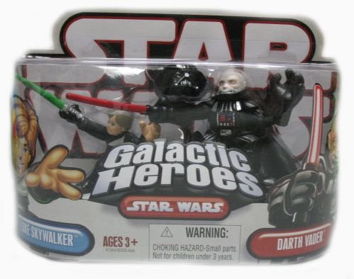 Star Wars Galactic Heroes Mini Figure 2-Pack Luke Skywalker & Darth Vader