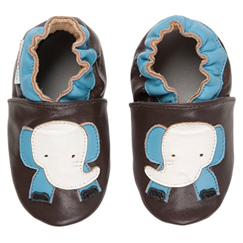 Momo Baby Infant/Toddler Elephant Soft Sole Leather Shoes