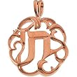 14K Rose Gold Chai Pendant