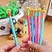 ONOR-Tech Set of 6 Lovely Cute Adorable Crown Design Roller Pen Gel Ink Pen for School, Office, Family use (Style-1)