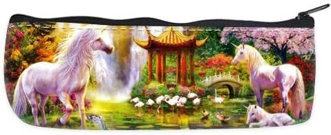 Wendy home Custom Beautiful Scenery Unicorns Life Pencil Case for students (Two Sides)