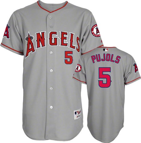 Albert Pujols Los Angeles Angels of Anaheim Grey #5 Authentic Jersey