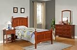 4pc Youth Full Size Bedroom Set in Cinnamon Finish