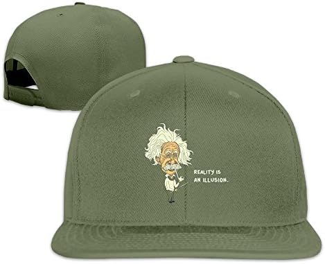 Plain Adjustable Sunscreen Street Dancing Trucker Hat Albert Einstein Reality Is An Illusion