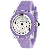 Glam Rock Women's GR11405 Palm Beach Collection Stainless Steel and Lilac Rubber Watch