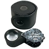 20X Jewelers Loupe Black & White Diamond Watch Coin New