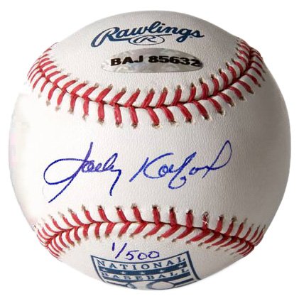 Los Angeles Dodgers Sandy Koufax Autographed Hall of Fame Model Baseball (UDA)