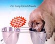 Double Dish Diner for Long-Eared Breed Dogs - Heavy Duty Stainless Steel