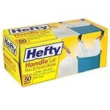 Hefty Handle Sak Tall, 13 Gallon Kitchen Bags, Case Pack, Six - 50 Count Boxes (300 bags)