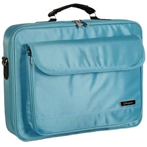 17 inch Baby Blue Notebook Laptop Shoulder Messenger Bag / Carry on Briefcase