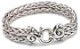 Zina Sterling Silver Double Chain Bracelet From The Swirl Collection, 7"