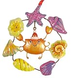 Colorful Dangling Crab & Seashell Christmas Ornament