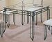 Contemporary Black Metal And Glass Table