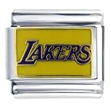 Nba Los Angeles Lakers Text Licensed Italian Charms Bracelet Link