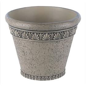Foam Planter Concrete w/ Rust Accents