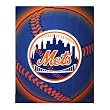 New York Mets Light Weight Fleece MLB Blanket (Flashball Series) (50x60")"