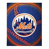 New York Mets Light Weight Fleece MLB Blanket (Flashball Series) (50"x60")