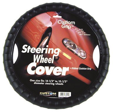 Custom Accessories CU038011 Custom Grip Gripper Series Steering Wheel Cover-Black