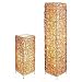 Wicker Lamp Set in Gold (Set of 2)