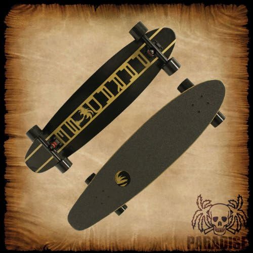 Paradise Rasta Hot Rod Complete Longboard, 11x55-Inch