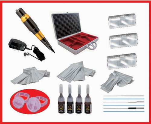 PRO New Permanent Makeup Tattoo Eyebrow Pen Machine Needles Inks Tips Set Lx-126
