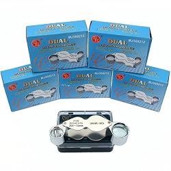 6 Butterfly Jewelers Folding 10x 20x Double Eye Loupes