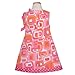 Bonnie Jean Fuchsia Orange Mod Print Bow Summer Dress