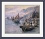 "Lewis & Clark on the Lower Columbia" by Charles Marion Russell - Framed Artwork